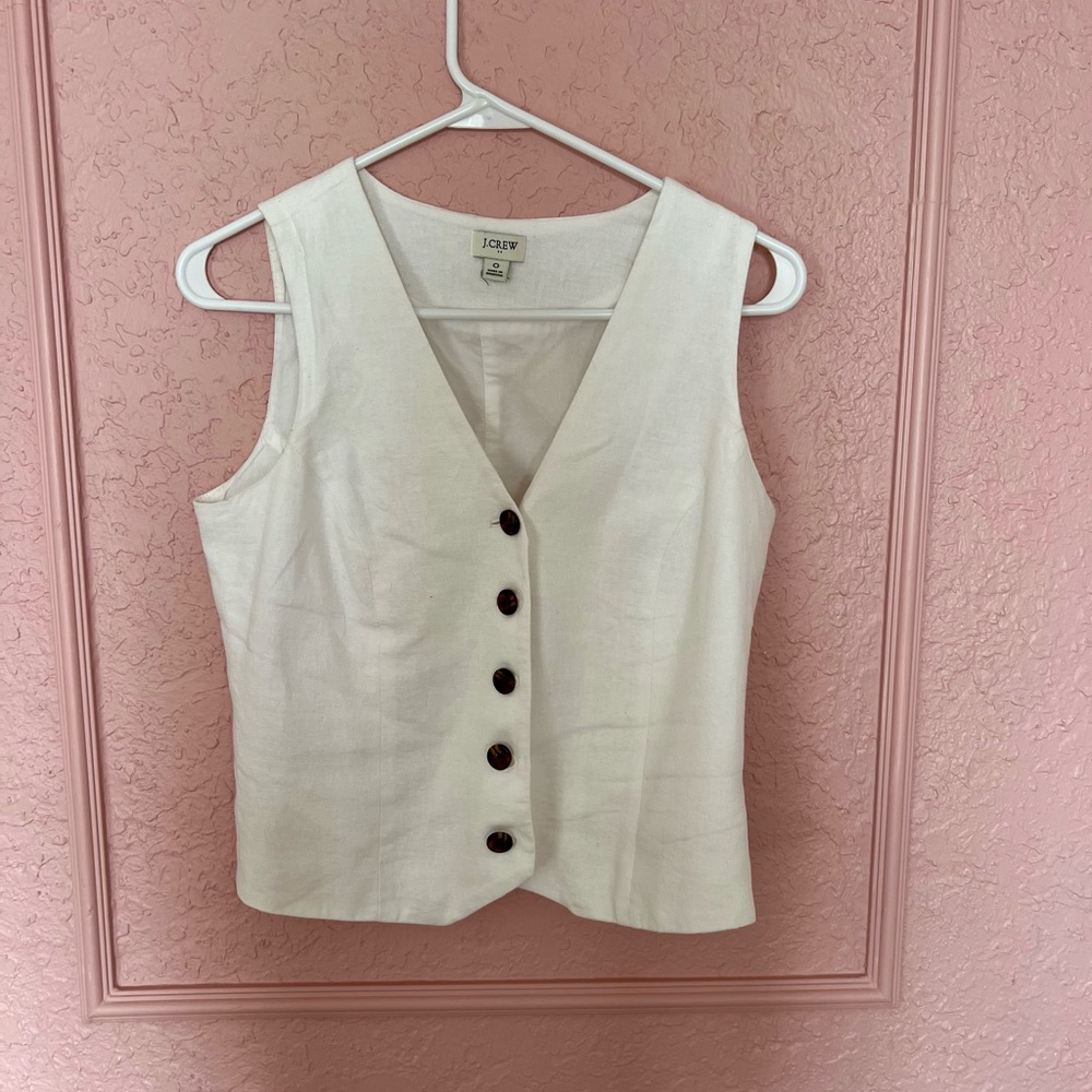 J. Crew factory linen vest